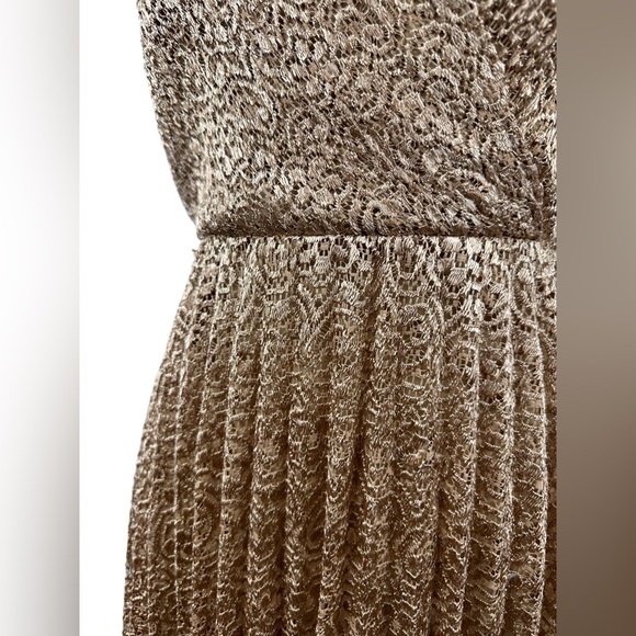 Betsey Johnson Vintage 90’s Gold Lace Cocktail Dress- Size 4 - Picture 3 of 7